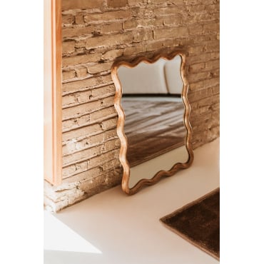 Espejo De Pared Rectangular En Madera De Mango 48x62 Cm Gilliam SKLUM