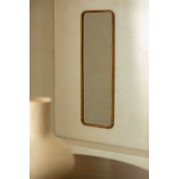 Espejo De Pared Rectangular En Madera De Mango 36 5x115 Cm Mirtzia