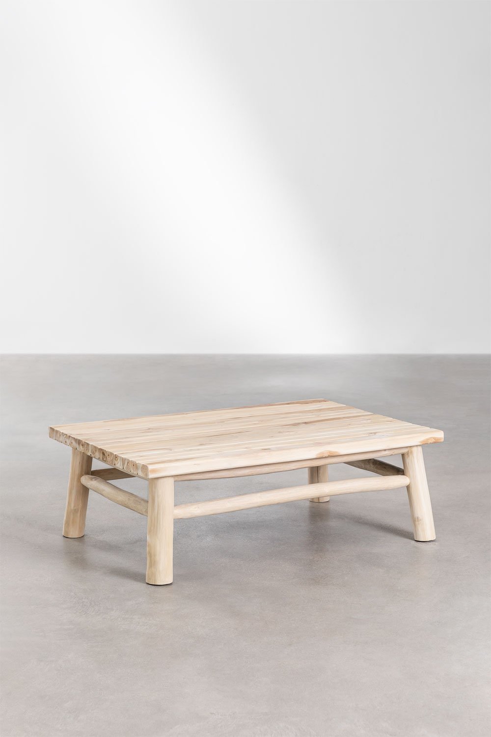 Mesa de Centro para Jardín Rectangular en Madera de Teca 120x80 cm