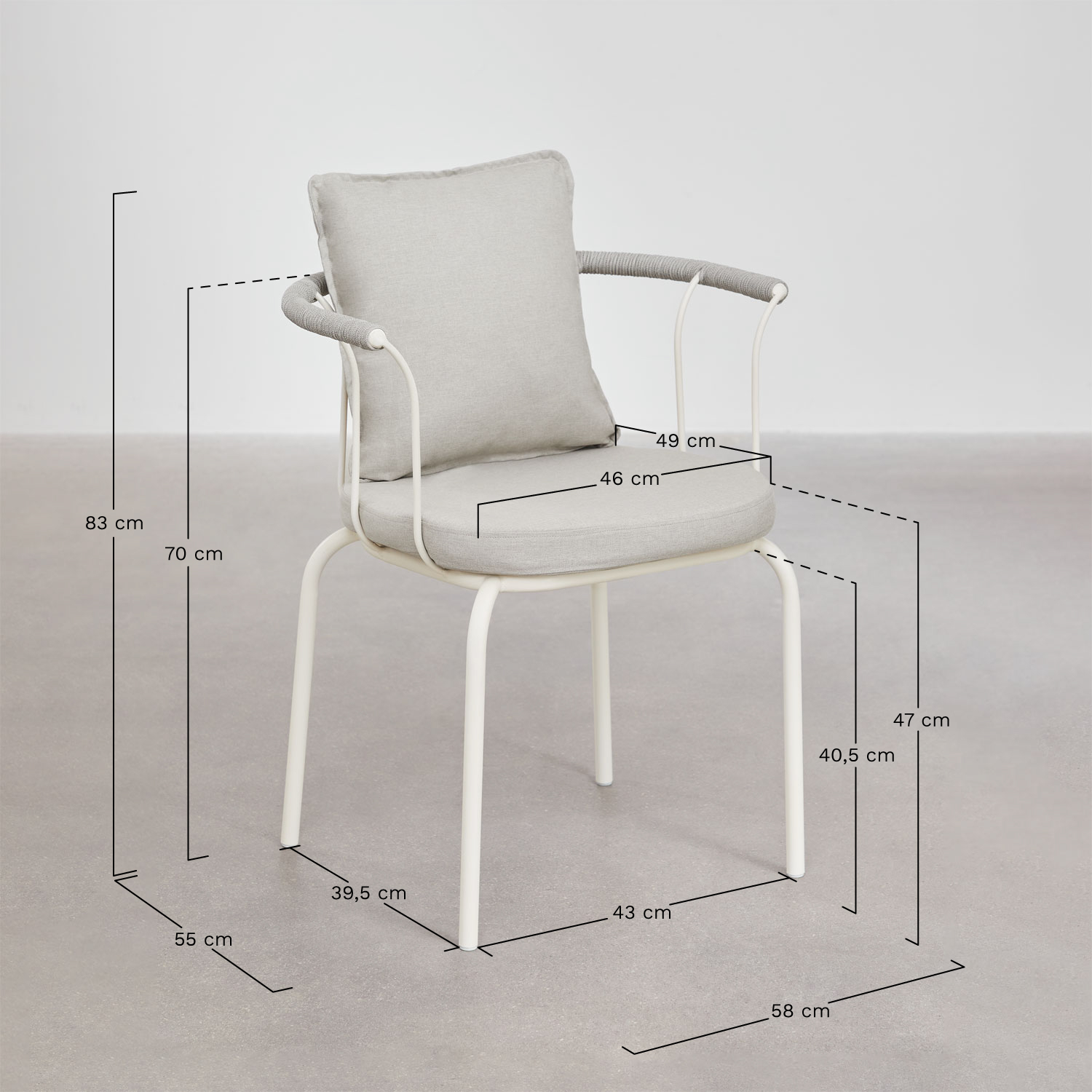 Ensemble Table Ronde En Aluminium Et Bois D Acacia Cm Basper Et