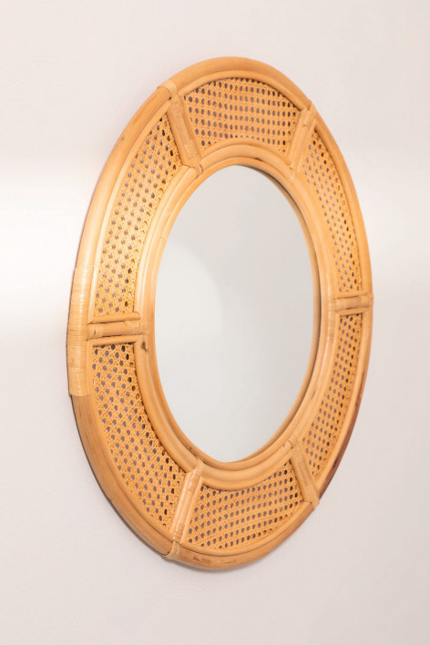 Miroir rond en rotin Ø60 cm Corent SKLUM