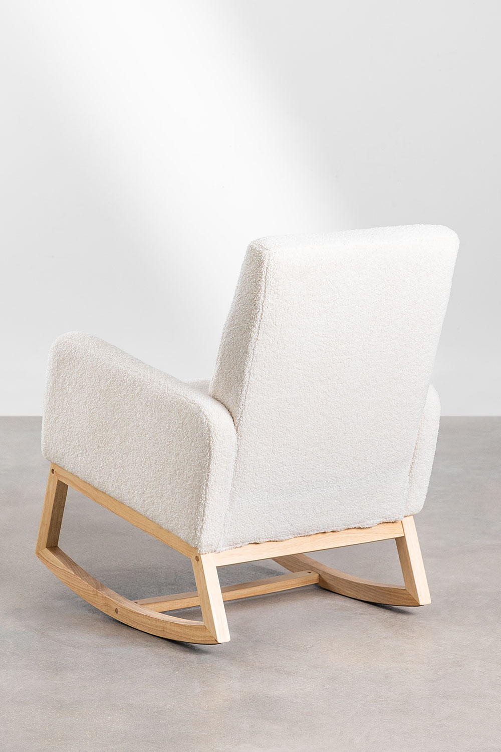 Fauteuil Bascule En Chenille Abigray Sklum