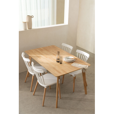 Kerhen Rectangular Wooden Dining Table X Cm Sklum