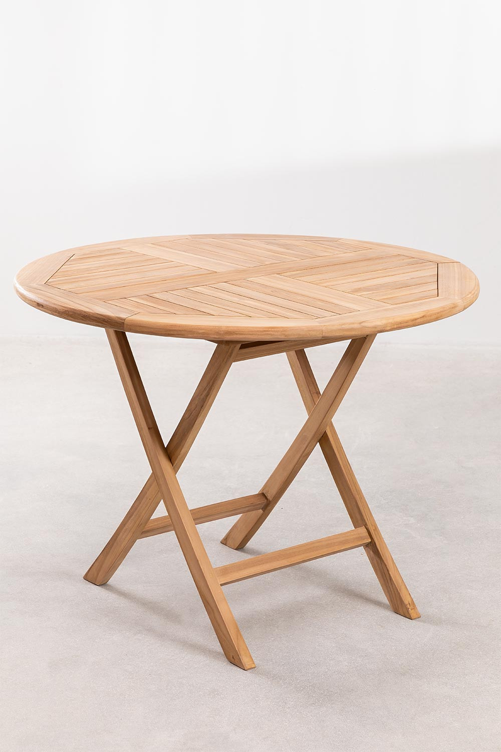 Klappbarer Gartentisch aus Teakholz (120x70 cm) Pira SKLUM