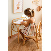 Kindertisch- und Stuhlset aus Rattan Poke, Miniaturansicht 1