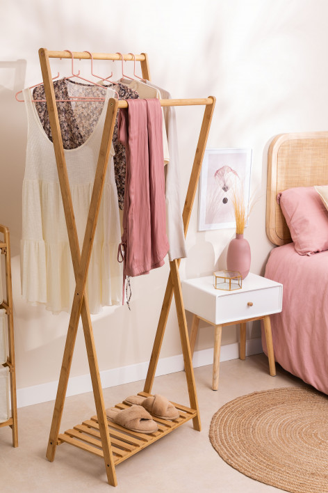 Garderobe mit Schuhablage aus Bambus Albin SKLUM