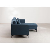 Sofa Chaise Longue 3-Sitzer aus Stoff Akimi, Miniaturansicht 4