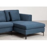 Sofa Chaise Longue 3-Sitzer aus Stoff Akimi, Miniaturansicht 6