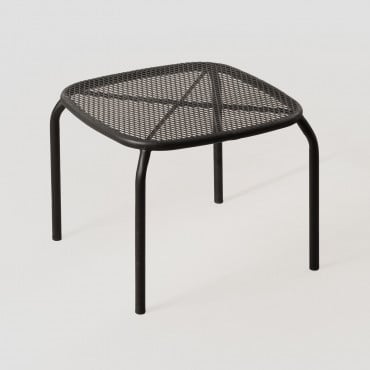 Quadratischer Gartentisch 40x40 Cm Aus Stahl Dylha Schwarz - Sklum