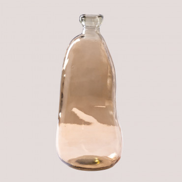 Vase Aus Recyceltem Glas 50 Cm Boyte Braun Weizen - Sklum