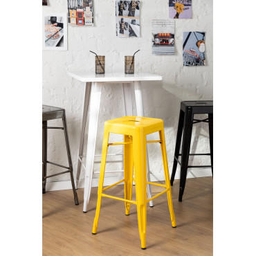 Pack 4 Hohe Hocker (76 Cm) Lix Gelb Fresie - Sklum