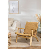 Sessel mit Armlehnen aus Ulmenholz Kess, Miniaturansicht 1