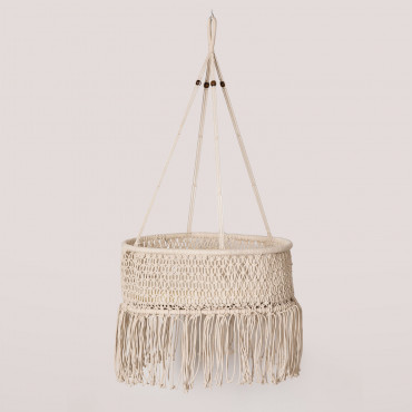 Deko Hängekorb In Makramee Gerik Beige Creme - Sklum