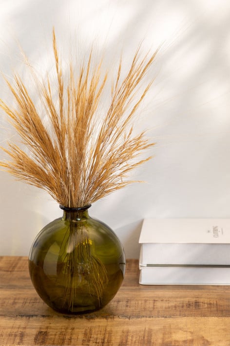 Vase aus recyceltem Glas Kimma - Grün Laubgrün