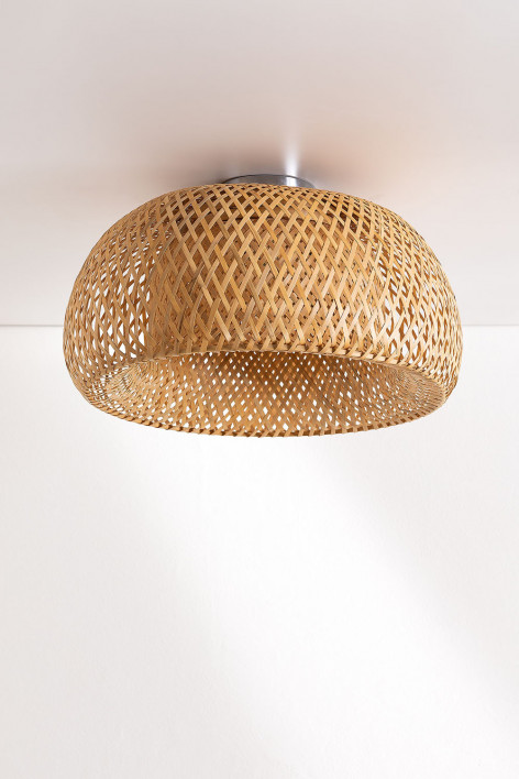 Rattan-Deckenleuchte – 22 Cm, Bambus Geflochten, E27, Für Schlafzimmer & Flur