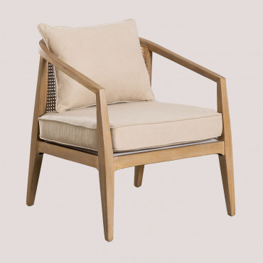 Sessel Aus Holz Kairos Cremebeige - Sklum