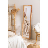 Rechteckiger Standspiegel aus Naturholz (156,5x48 cm) Arlan, Miniaturansicht 1
