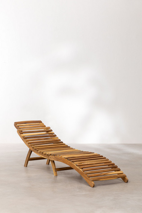 Verstellbare Sonnenliege aus Teakholz Bientina SKLUM