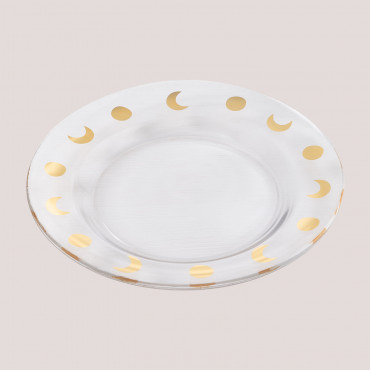 4er Set Flache Teller Aus Glas Exton Transparent - Sklum