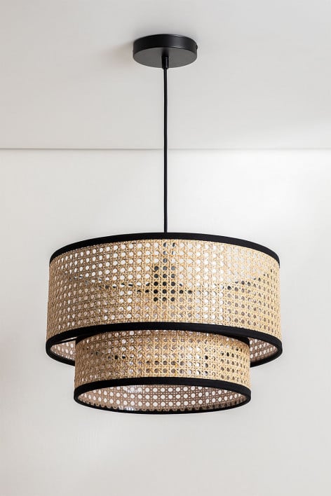 Hängende Deckenlampe aus Rattan Bolgie