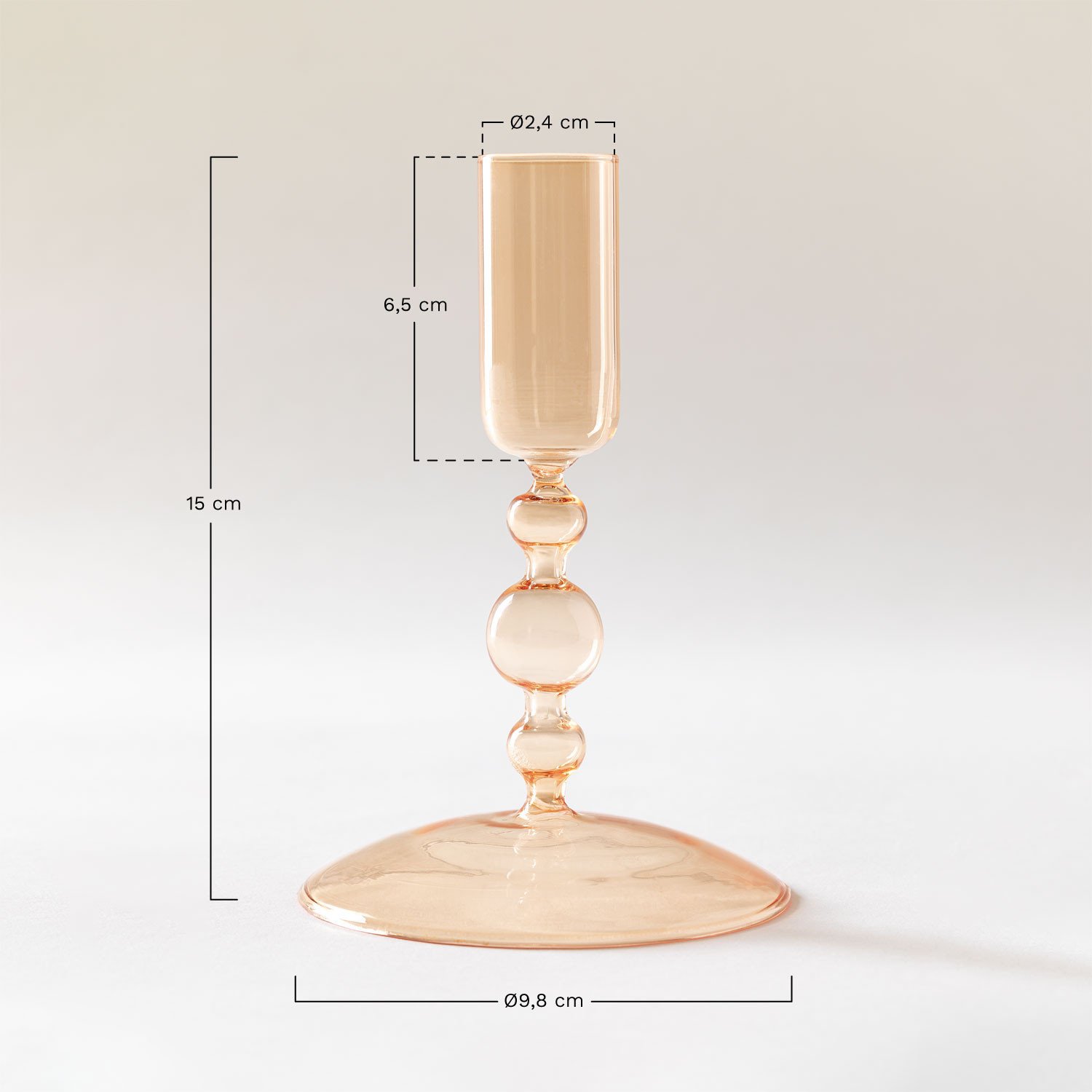 Kerzenhalter aus Glas Piana , MAßE