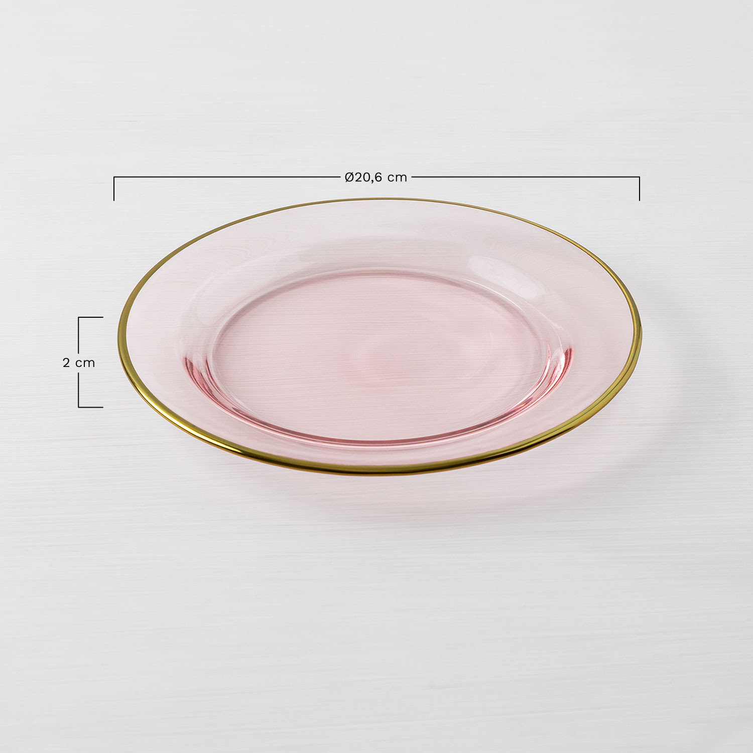 4er Set Dessertteller aus Glas Candy, MA&szlig;E