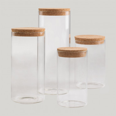 4er Set Vorratsgläser Launun Transparent - Sklum