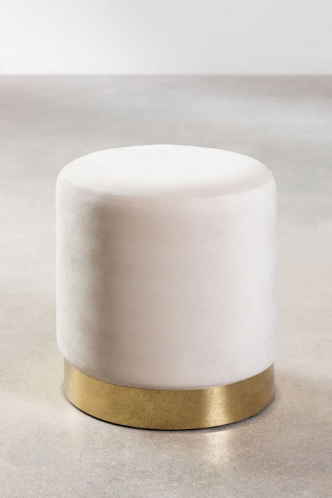 Runder Samt-Pouf Flikez