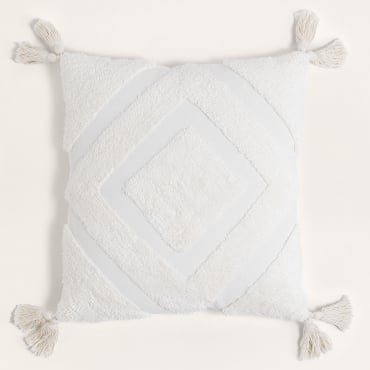 Quadratisches Kissen 45x45 Cm Aus Baumwolle Sowyer Weiss - Sklum