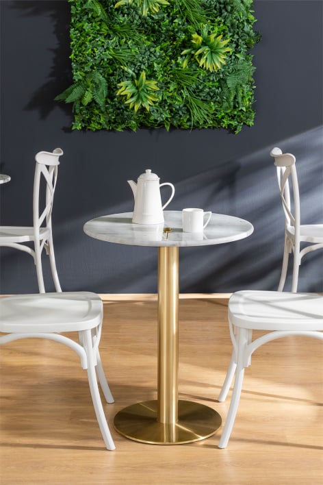 Runder Bartisch aus Marmor Cosmopolitan