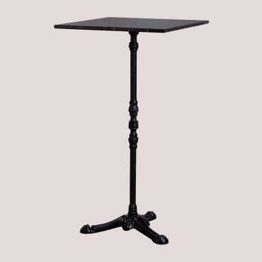 Hohe Bartischplatte Aus Marmor Roma Schwarzer Marmor & Quadratisch & Schwarz - Sklum