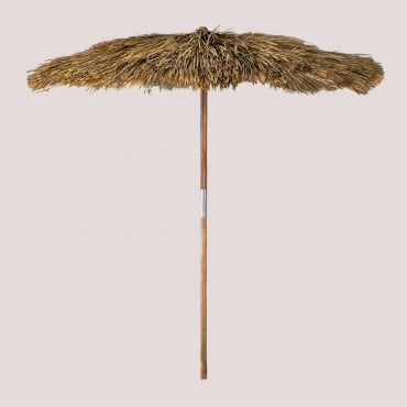 Sonnenschirm Aus Teakholz (ø250 Cm) Anakena Teakholz - Sklum