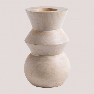 Vase Aus Nadur-mangoholz ↑20 Cm - Sklum