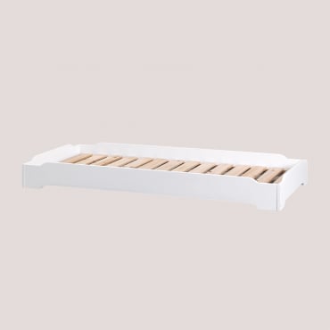 Stapelbares Bett Aus Holz Für 90 Cm Matratze Gary Kids Weiss & 90 X 190 Cm - Sklum