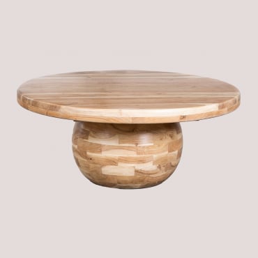 Couchtisch Aus Akazienholz (ø90 Cm) Dalen Akazie Braun - Sklum