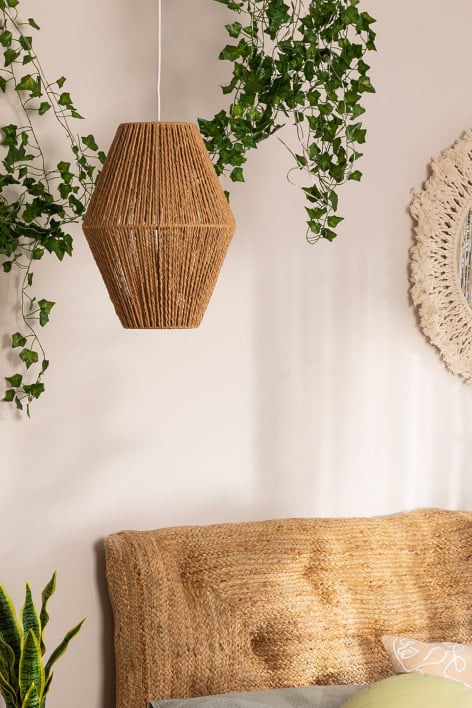 Hängende Deckenlampe aus geflochtenem Papier Megan