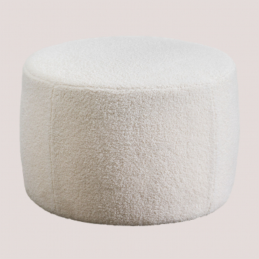 Pouf In Chenille Jaldinguer Chenille Weiß - Sklum