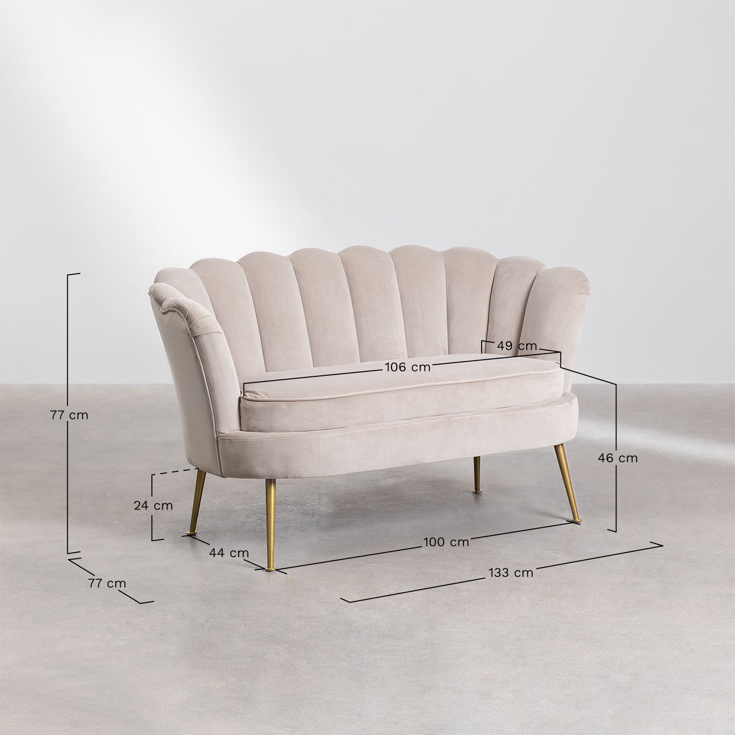 2-Sitzer-Sofa Morla, MAßE