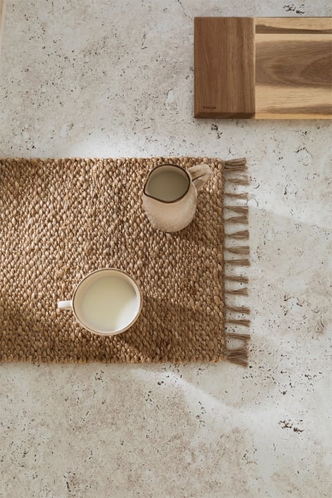 Tischset aus Jute und Baumwolle Ranulfe