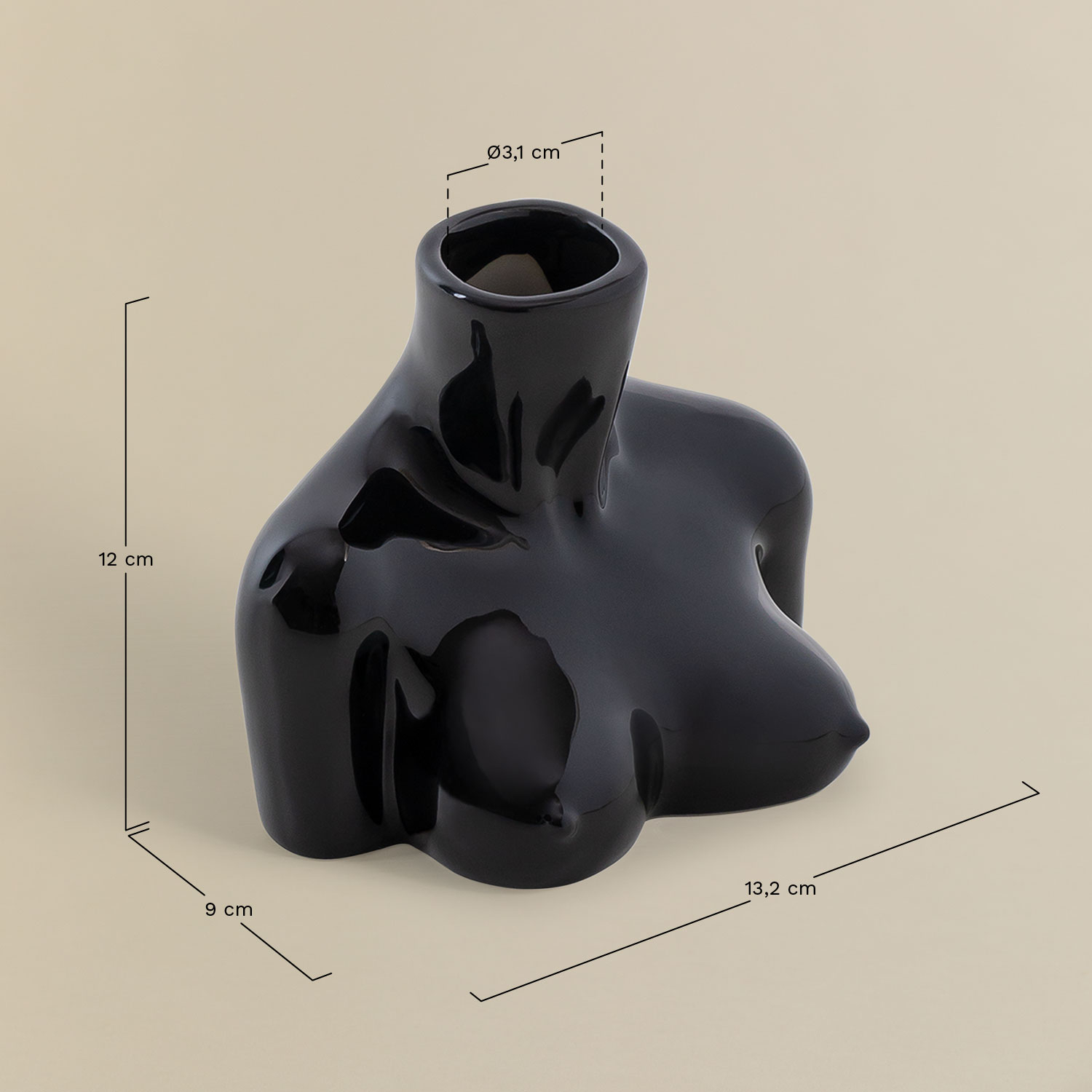 Vase aus Keramik Aleska, MA&szlig;E