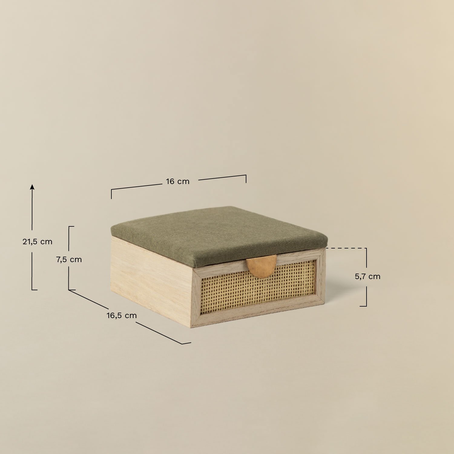 Kiste aus Holz und MDF Elliot, MAßE