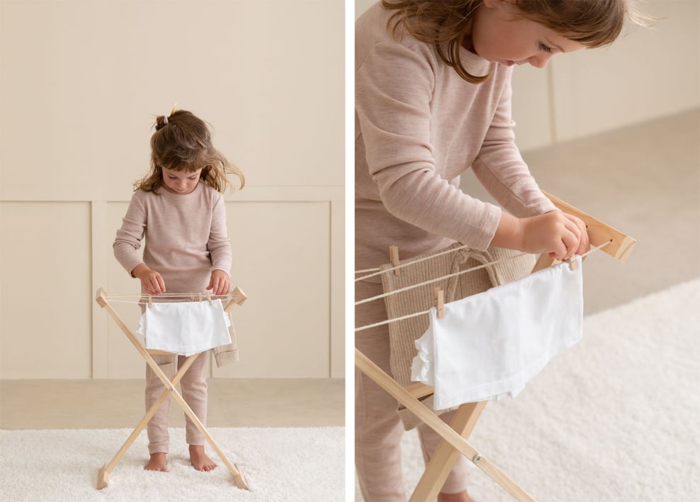 Teo Kids Wäscheleine aus Holz