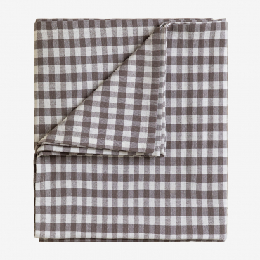 Tischdecke 140x240 Cm Aus Baumwolle Hillary Grau Taupe - Sklum