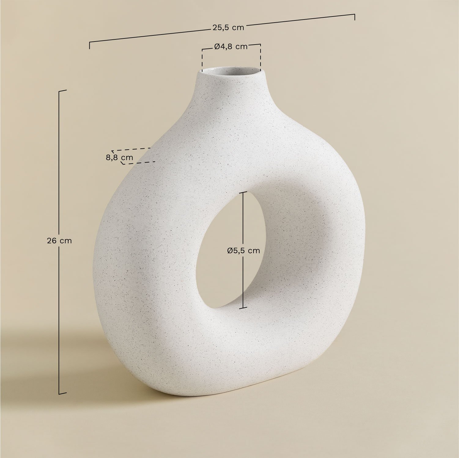 Keramikvase Dalita, MAßE