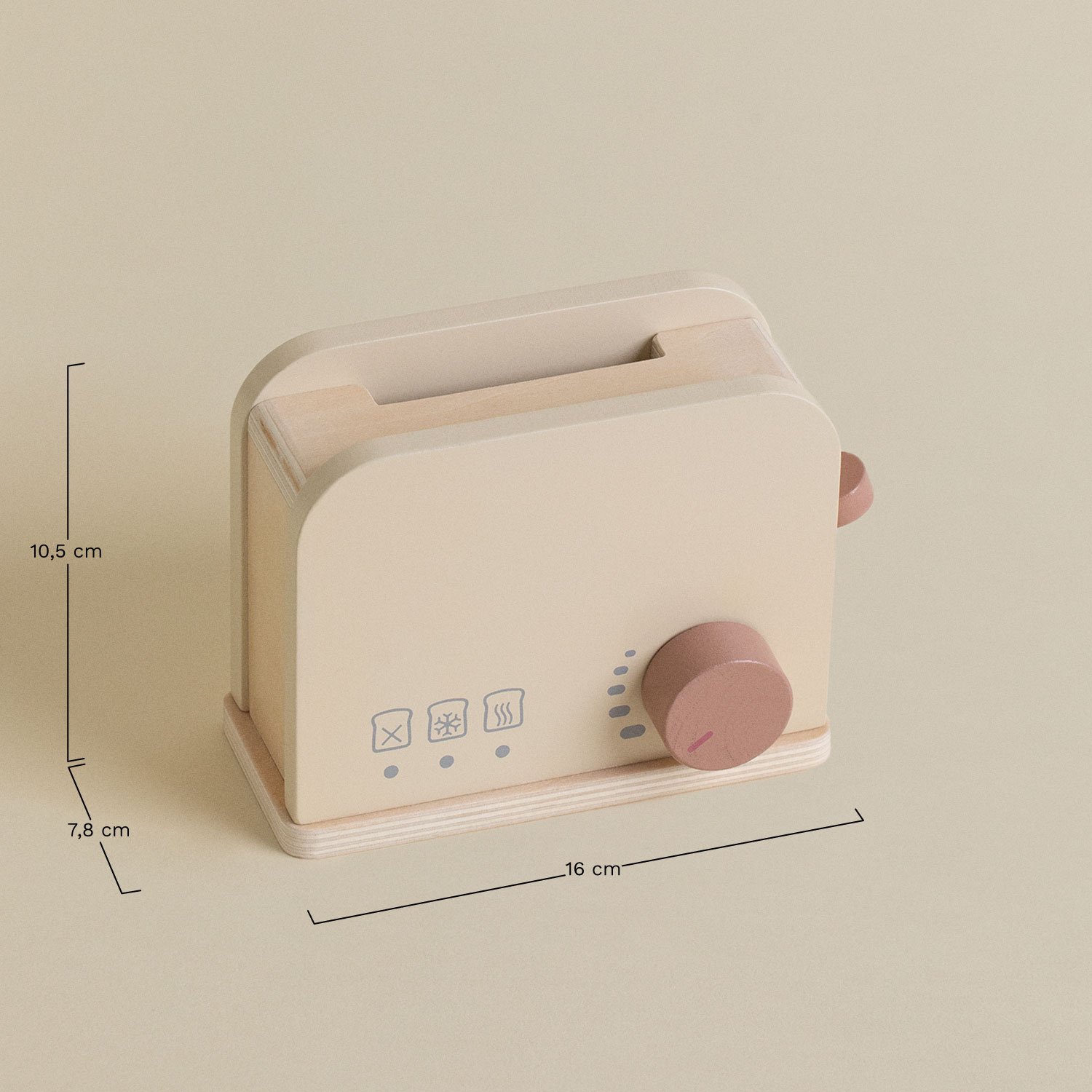 Diamta Kids Toaster aus Holz, MAßE