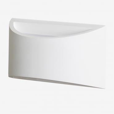 Wandlampe Aus Gips Lamara Weiss - Sklum