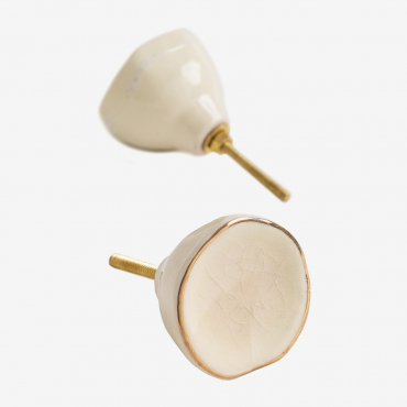 2er Set Knäufe Aus Keramik Joey Weiss - Sklum