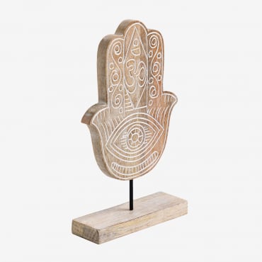 Tilkara Dekofigur Aus Mangoholz Weißes Vintage-holz - Sklum