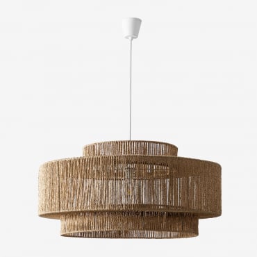 Hängende Deckenleuchte Für Den Außenbereich Aus Geflochtenem Papier Kena Ø80 Cm - Sklum