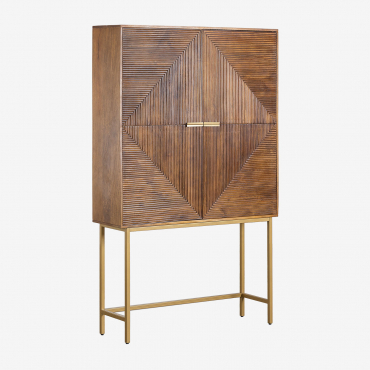 Hohes Sideboard Aus Baty-mangoholz Mango-holz - Sklum